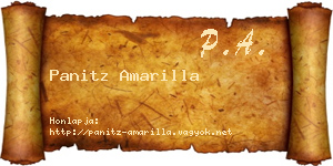 Panitz Amarilla névjegykártya